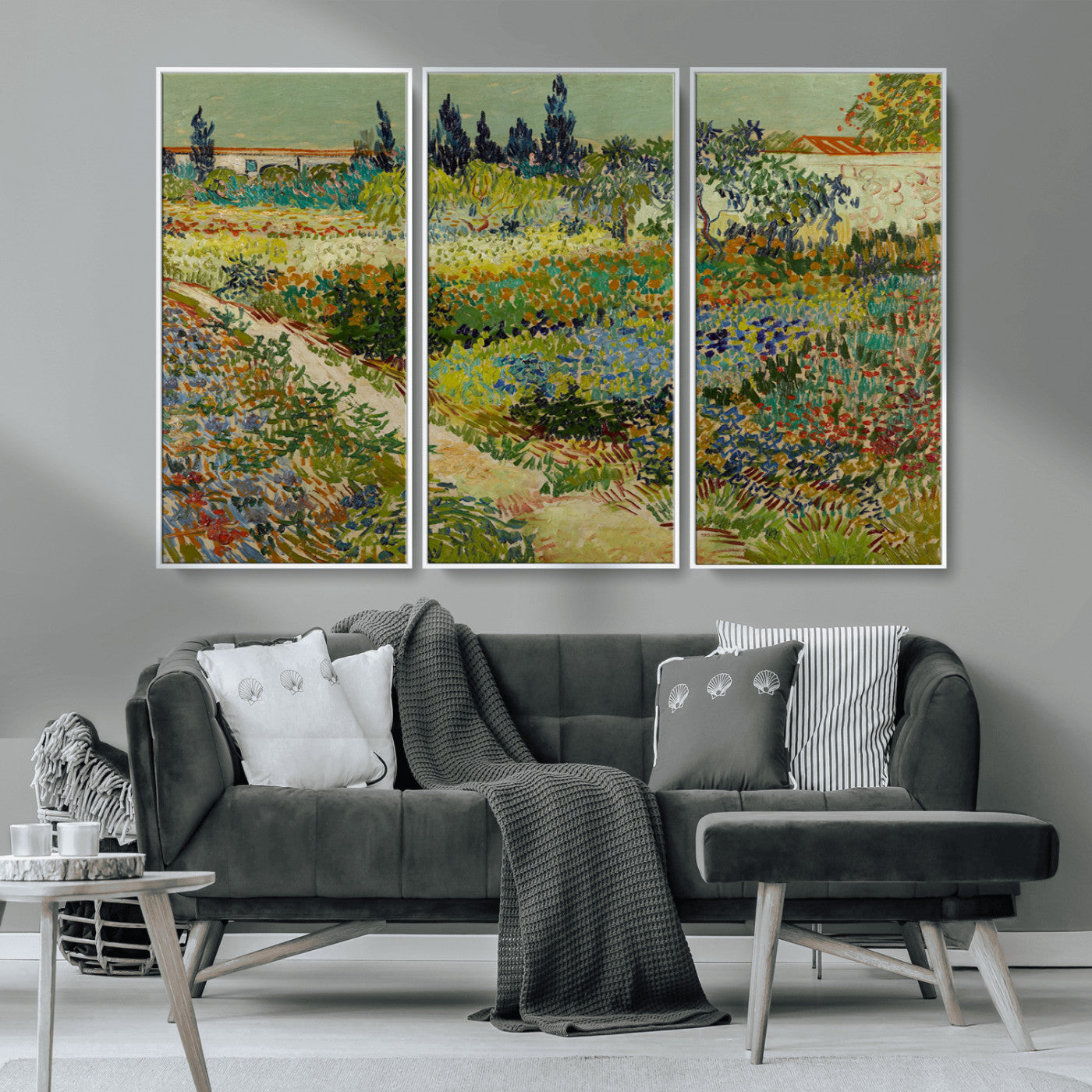 MGV-FC-48X32-3P - Vincent van Gogh Garden at Arles Wall Art Canvas Print