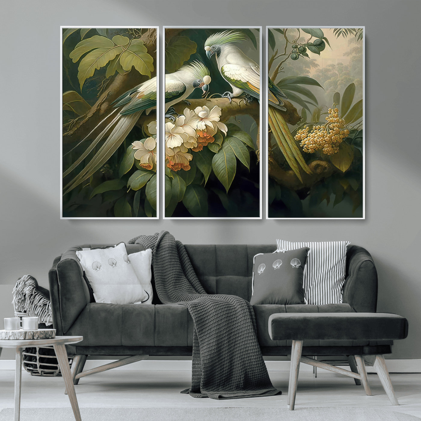 -Tropical Paradise Print Wall Art Stunning Artwork of a Parrot in a Lush Forest with Beautiful