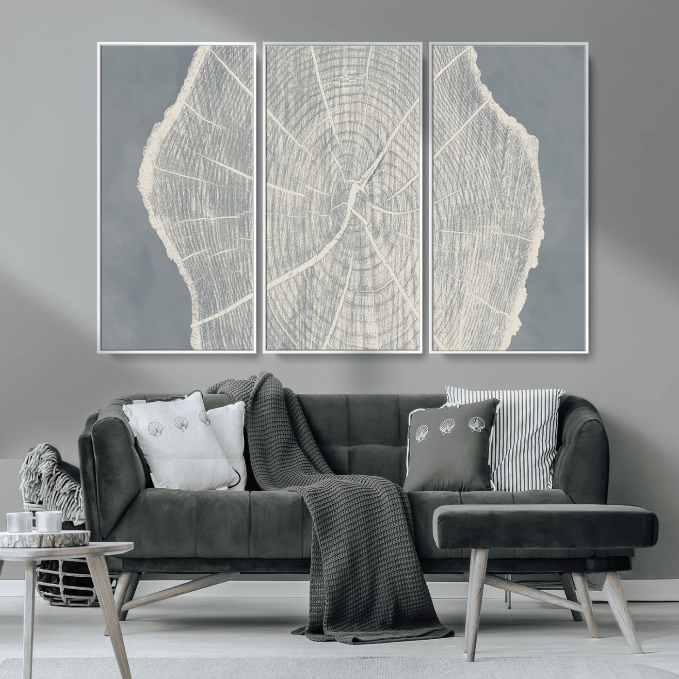 -Abstract Tree Ring Wall Art Canvas Print – Nature-Inspired, Ready to Hang, Modern Home Decor