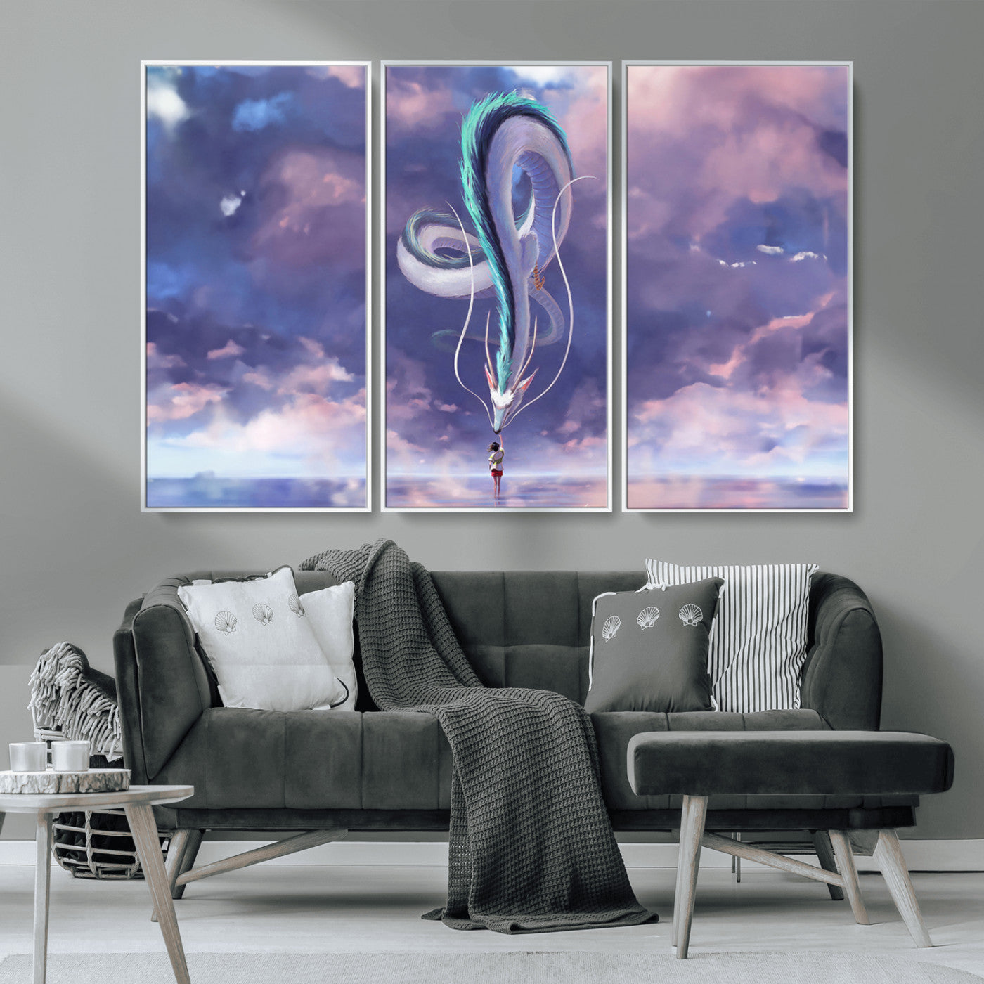 MGV-FC-48X32-3P - Spirited Away Haku and Chihiro Poster - Anime Lover - Hayao Miyazaki - Studio Ghibli Poster - Anime