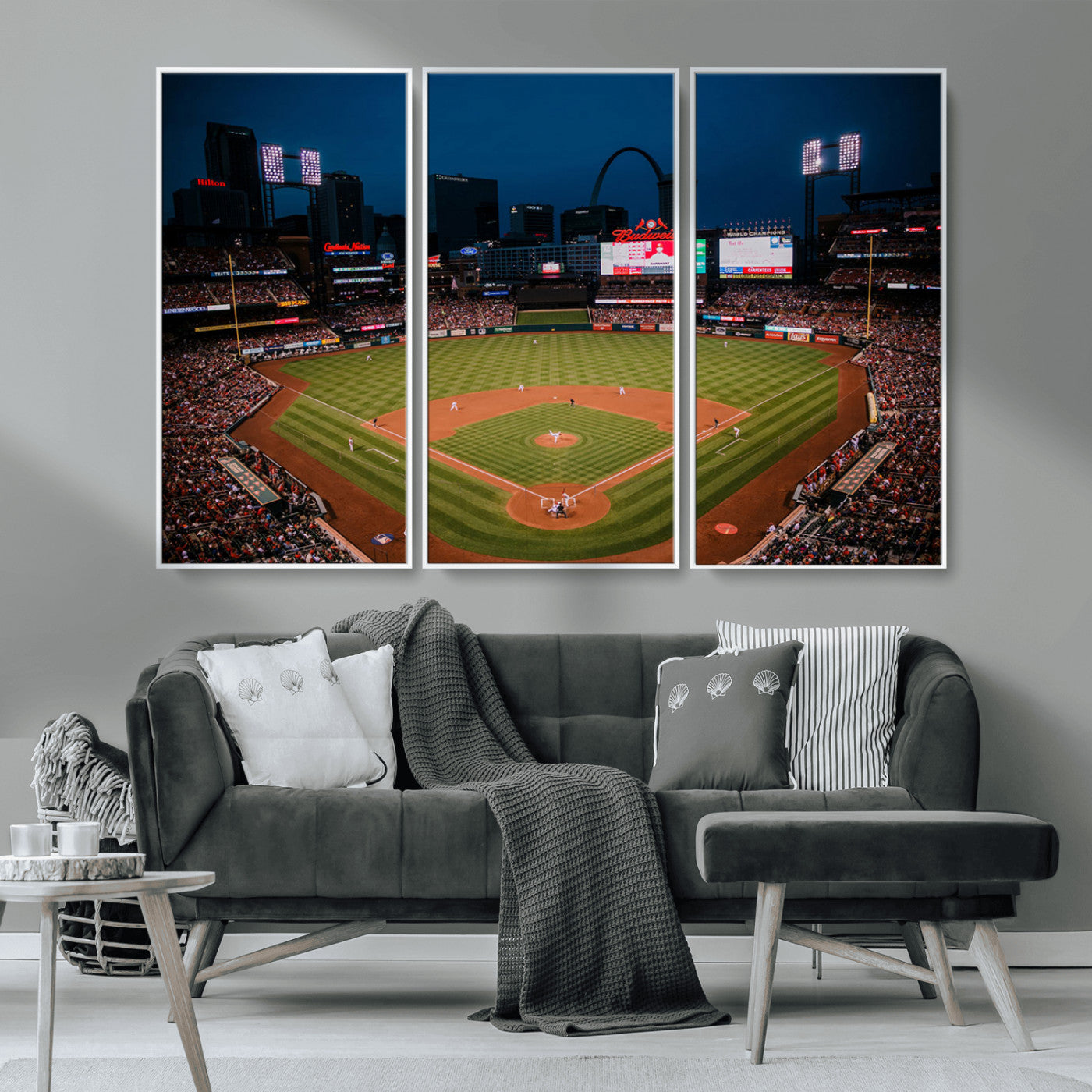 MGV-FC-48X32-3P - St. Louis Cardinals Baseball Team Print - Busch Stadium Wall Art Canvas Print
