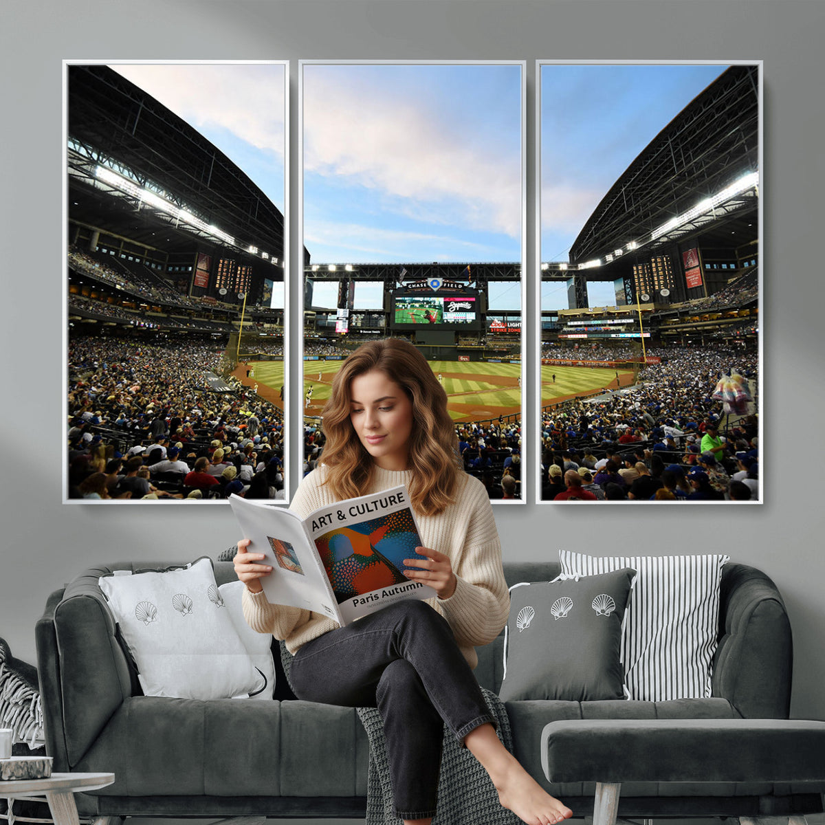 92672-MGV-CV-36X24 - Arizona Diamondbacks Team Print - Phoenix Chase Field