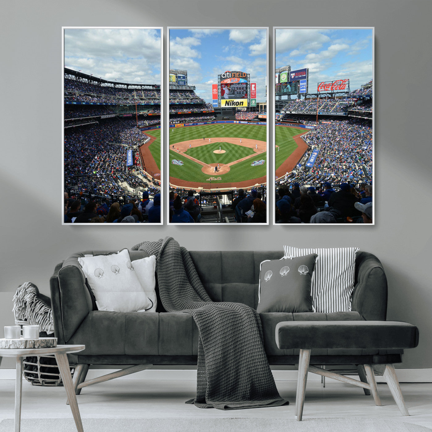 MGV-FC-48X32-3P - New York Mets Baseball Team Print - Citi Field Stadium Wall Art Canvas Print