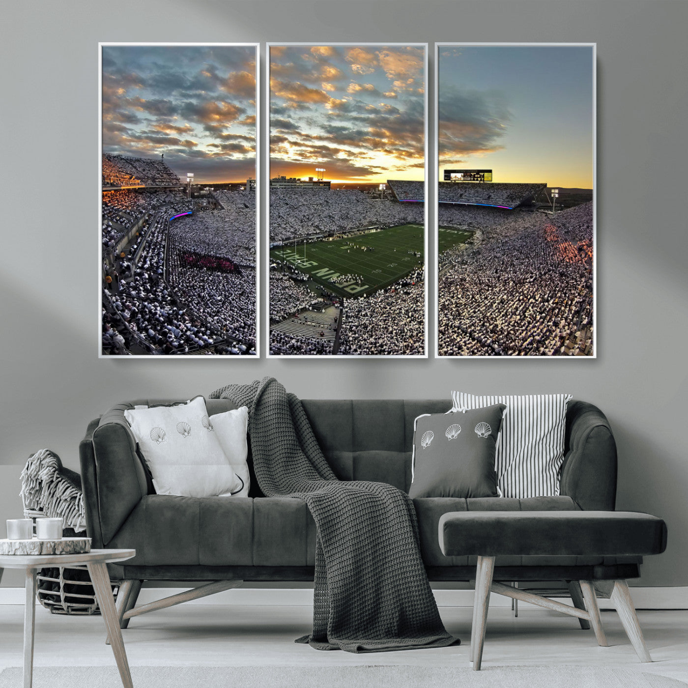 MGV-FC-48X32-3P - Beaver Stadium Wall Art - Penn State Stadium Wall Art | Penn Nittany Lions Football Match for Sport Room Decor