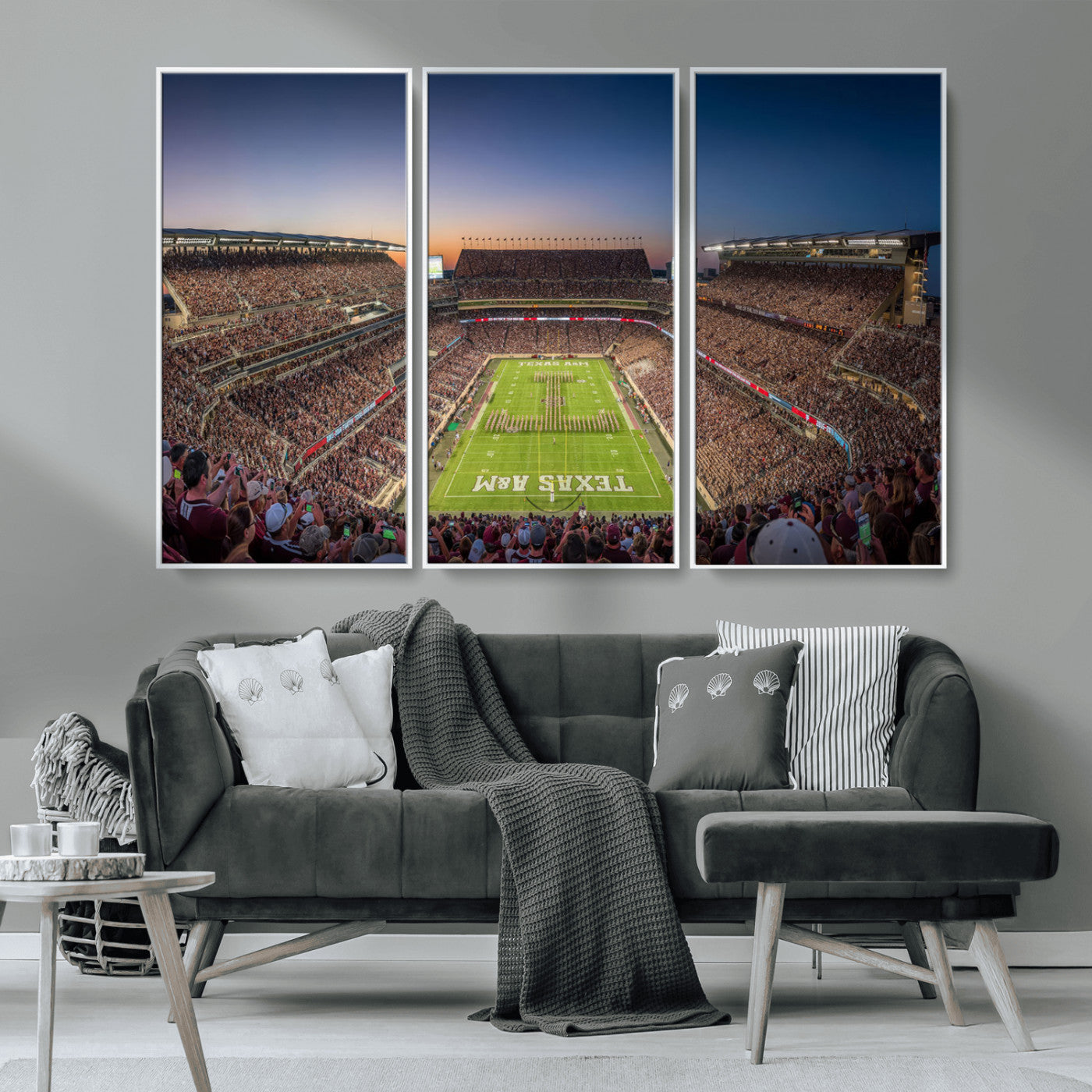 MGV-FC-48X32-3P - Kyle Field Wall Art Print | Large Texas A&M Aggies Football Canvas Print for Sports Enthusiasts | Framed, Ready-to-Hang Stadium Decor
