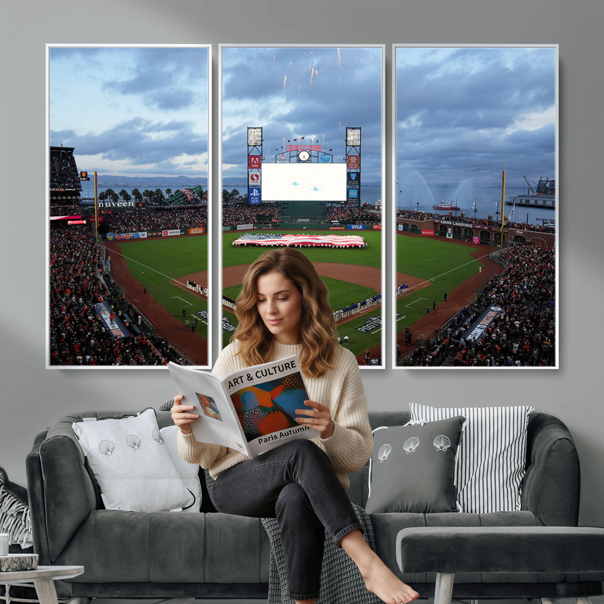 44631-MGV-CV-36X24 - Oracle Park San Francisco Giants Wall Art | Oracle Park Stadium Canvas Print