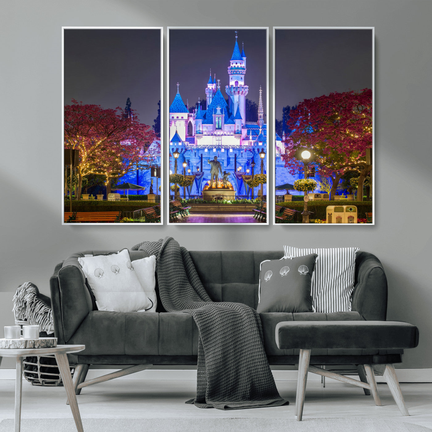 66710-MGV-CV-36X24-Large Disney Castle Wall Art Canvas Print - Magic Kingdom Kids Room Decoration Disney World