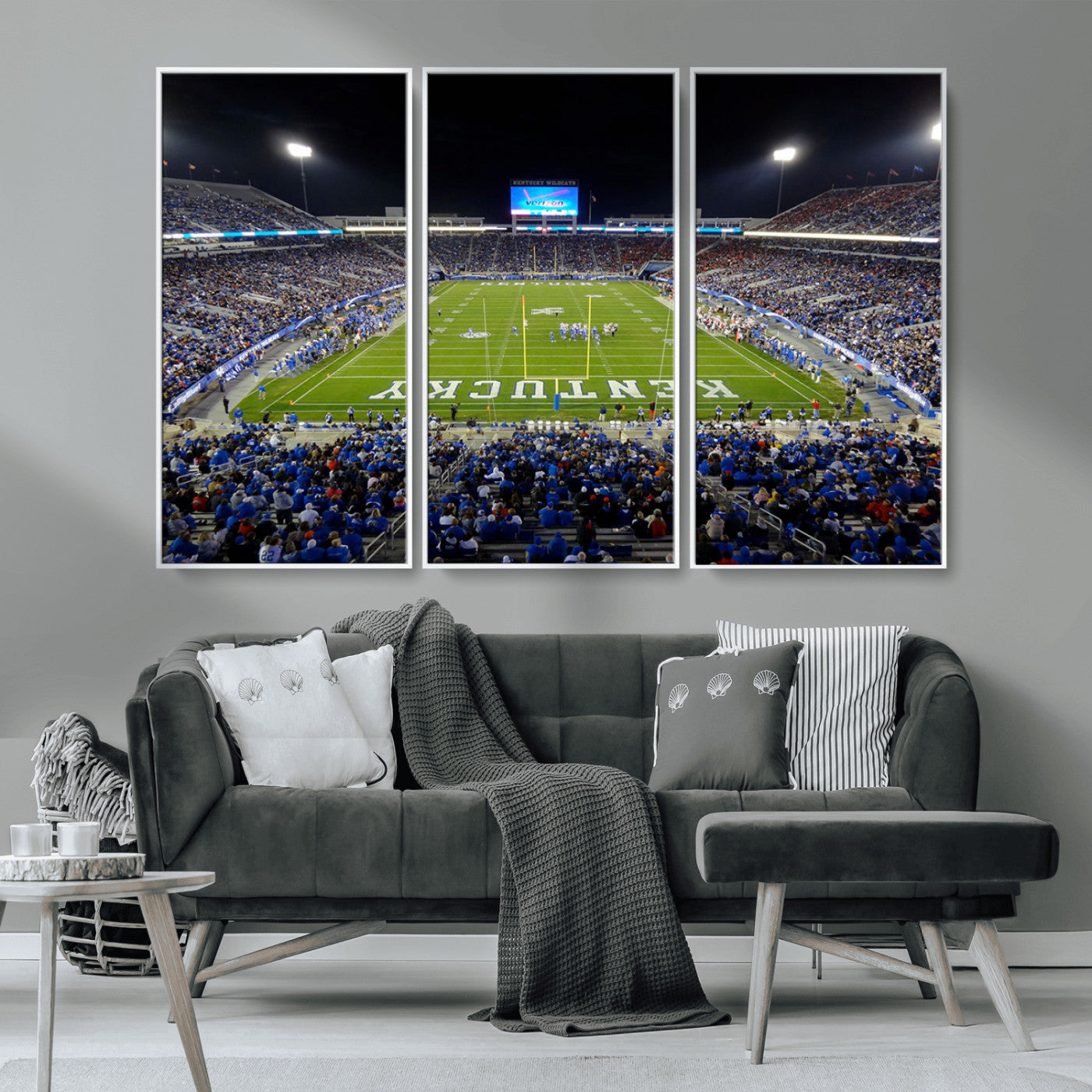 MGV-FC-48X32-3P - Kroger Field Canvas Wall Art - Kentucky Stadium Wall Art Print - Sunset Football Stadium Wall Decor