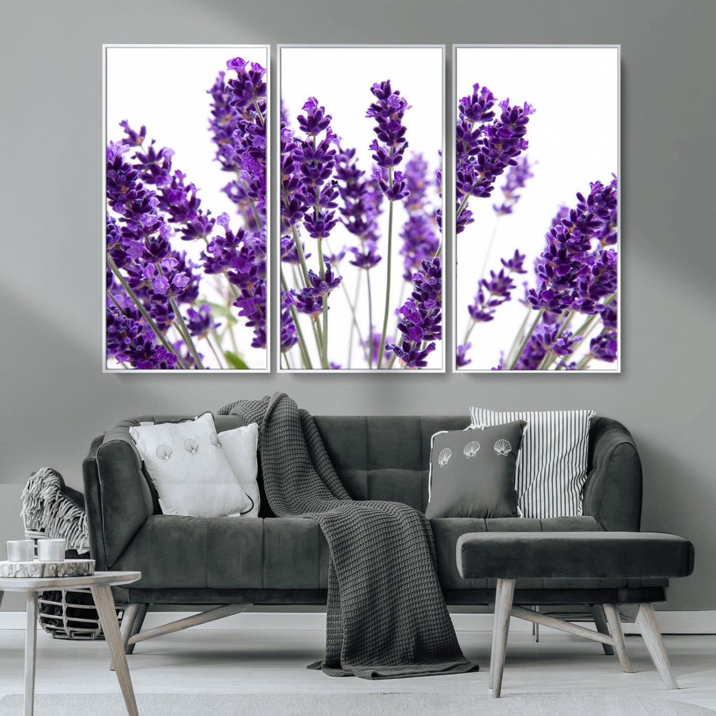 MGV-FC-48X32-3P - Lavender Flower Wall Art Canvas Print