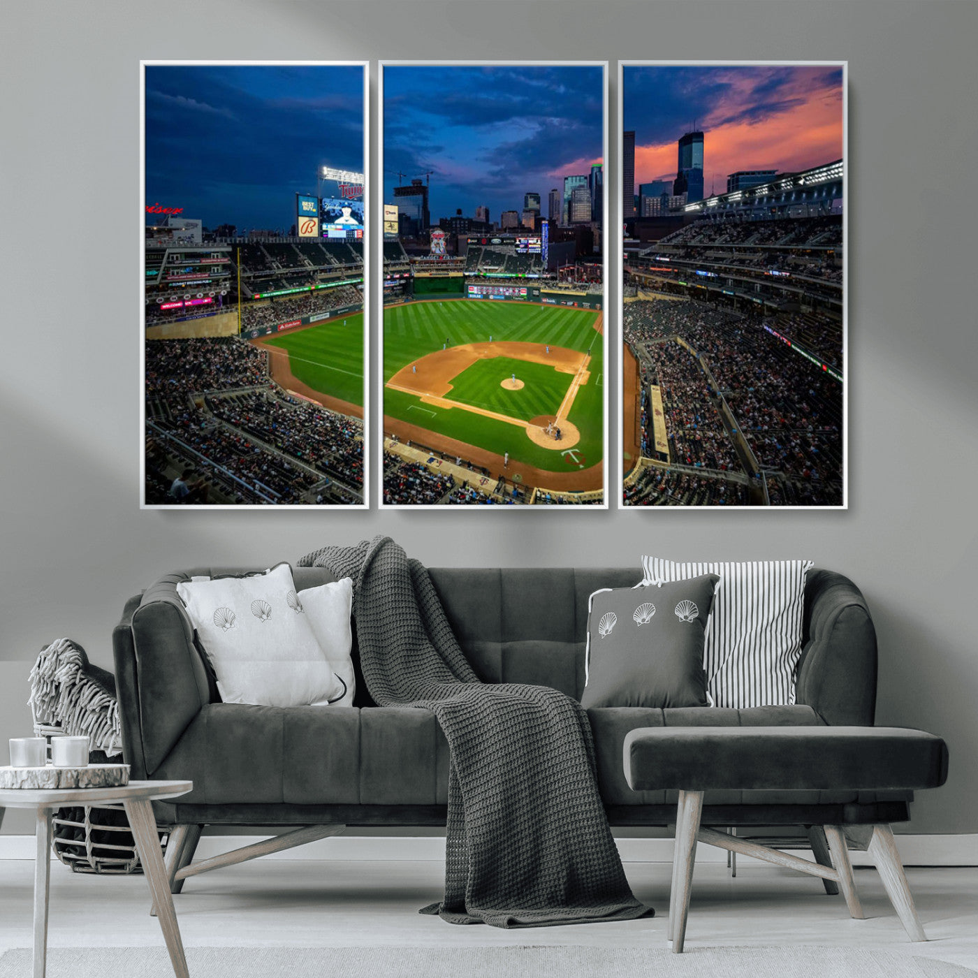 MGV-FC-48X32-3P - Target Field Wall Art Canvas Print, Baseball Stadium Print, Minneapolis Major League Baseball's