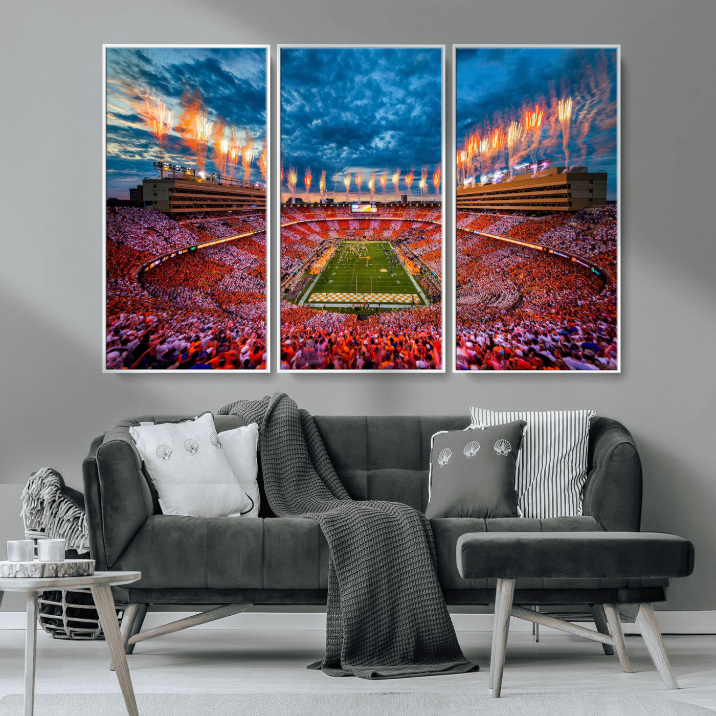 MGV-FC-48X32-3P - Tennessee Neyland Stadium Wall Art Print, Sports Arena Canvas Wall Art, Panoramic Stadium Canvas