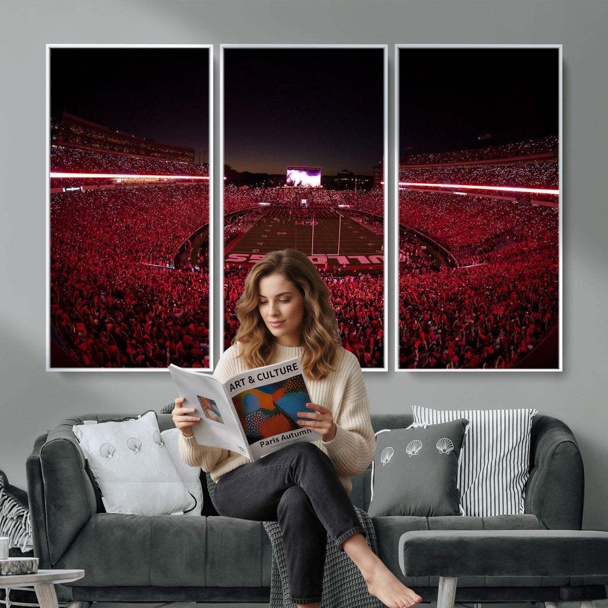 38331045-MGV-CV-36X24 - Dooley Stadium Wall Art, Sports Arena Canvas Print, Dooley Field Sanford Stadium