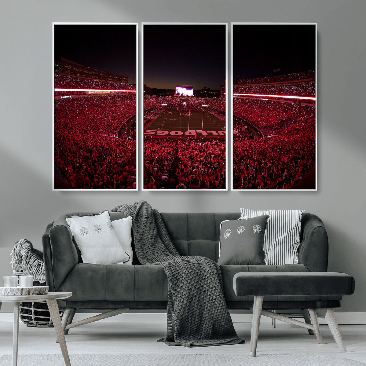 Dooley Stadium Wall Art Print, Sports Arena Canvas Wall Art, Dooley Field at Sanford Stadium Canvas Print, Modern Athletic Field Art Printing