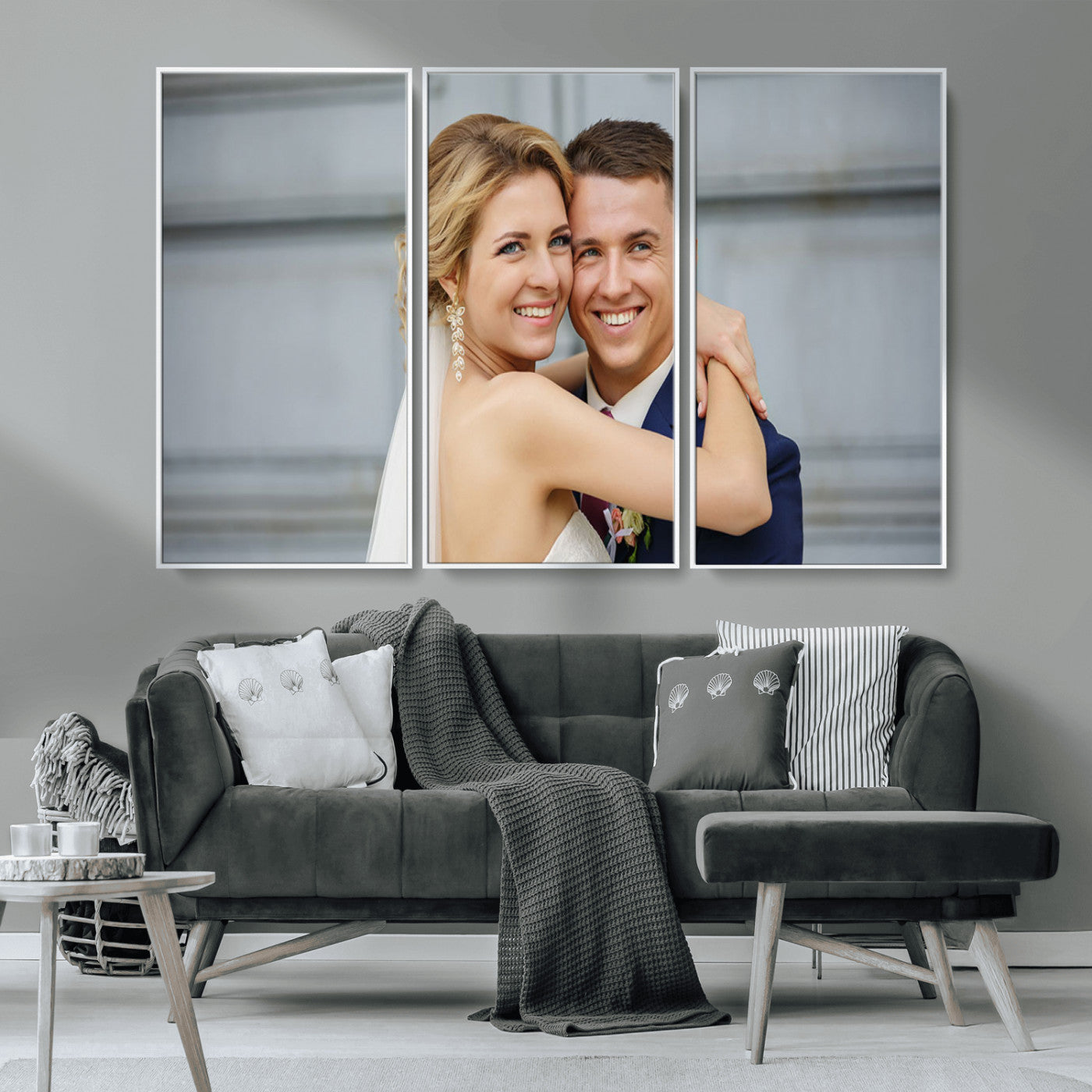 MGV-FC-48X32-3P - Create Your Own Photo Framed Canvas Print - Custom Personalized Wall Art Print for Gift