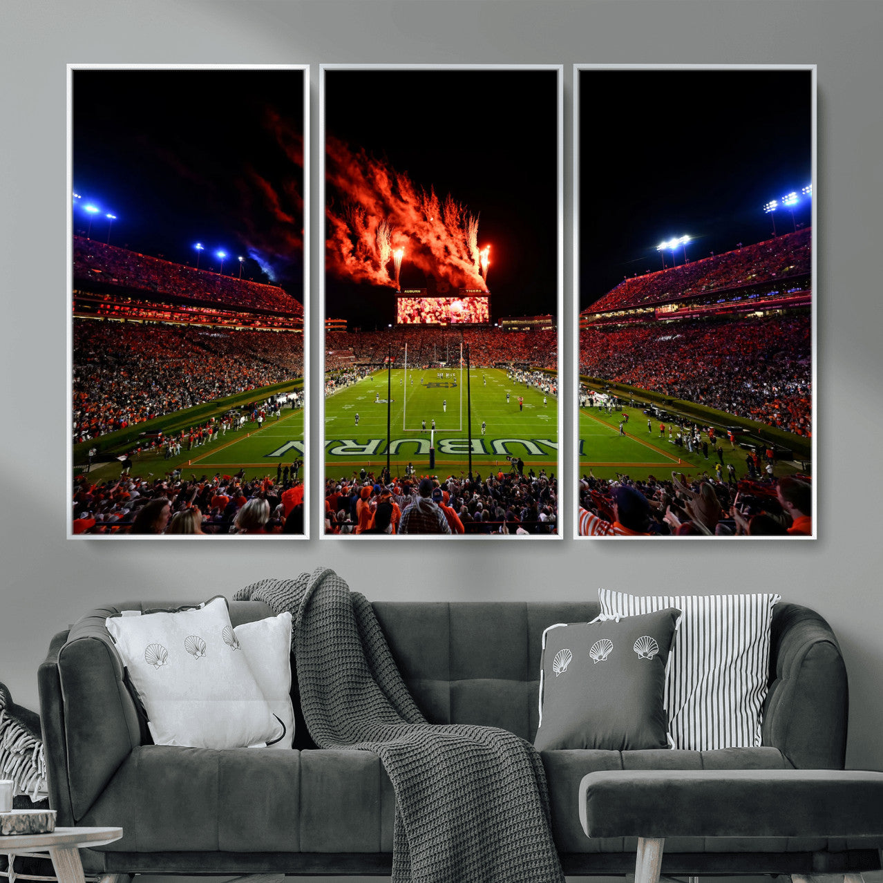 59046876-MGV-CV-36X24-Jordan-Hare Stadium Wall Art Canvas Print, Football Stadium Aerial View, College Sports Art for Man Cave or Game Room (Copy)