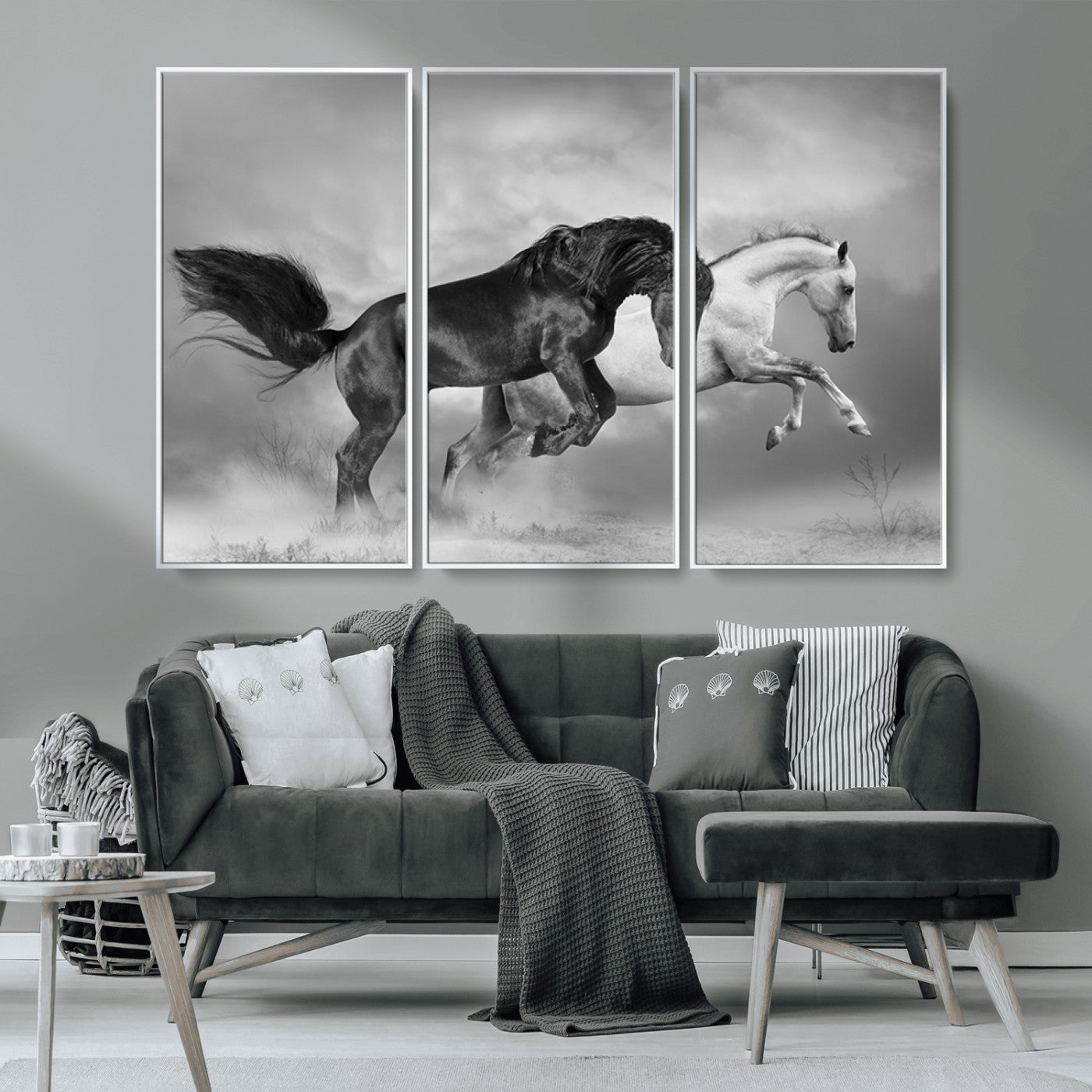 MGV-FC-48X32-3P - Wild Horses Wall Art Canvas Print