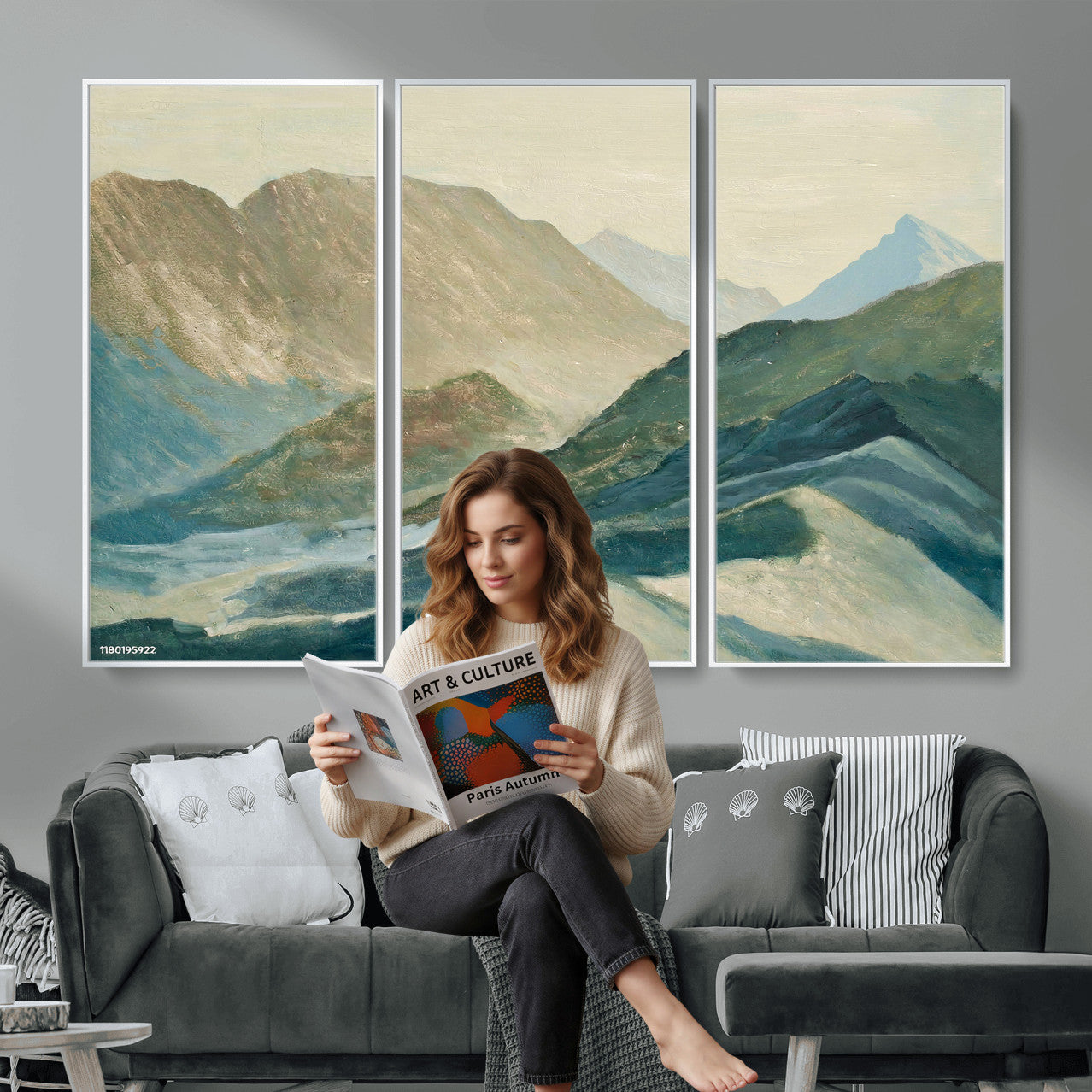 33629523-MGV-CV-36X24 - Shemelina Mountain Landscape, Mountains at Dawn Wall Art Canvas Print