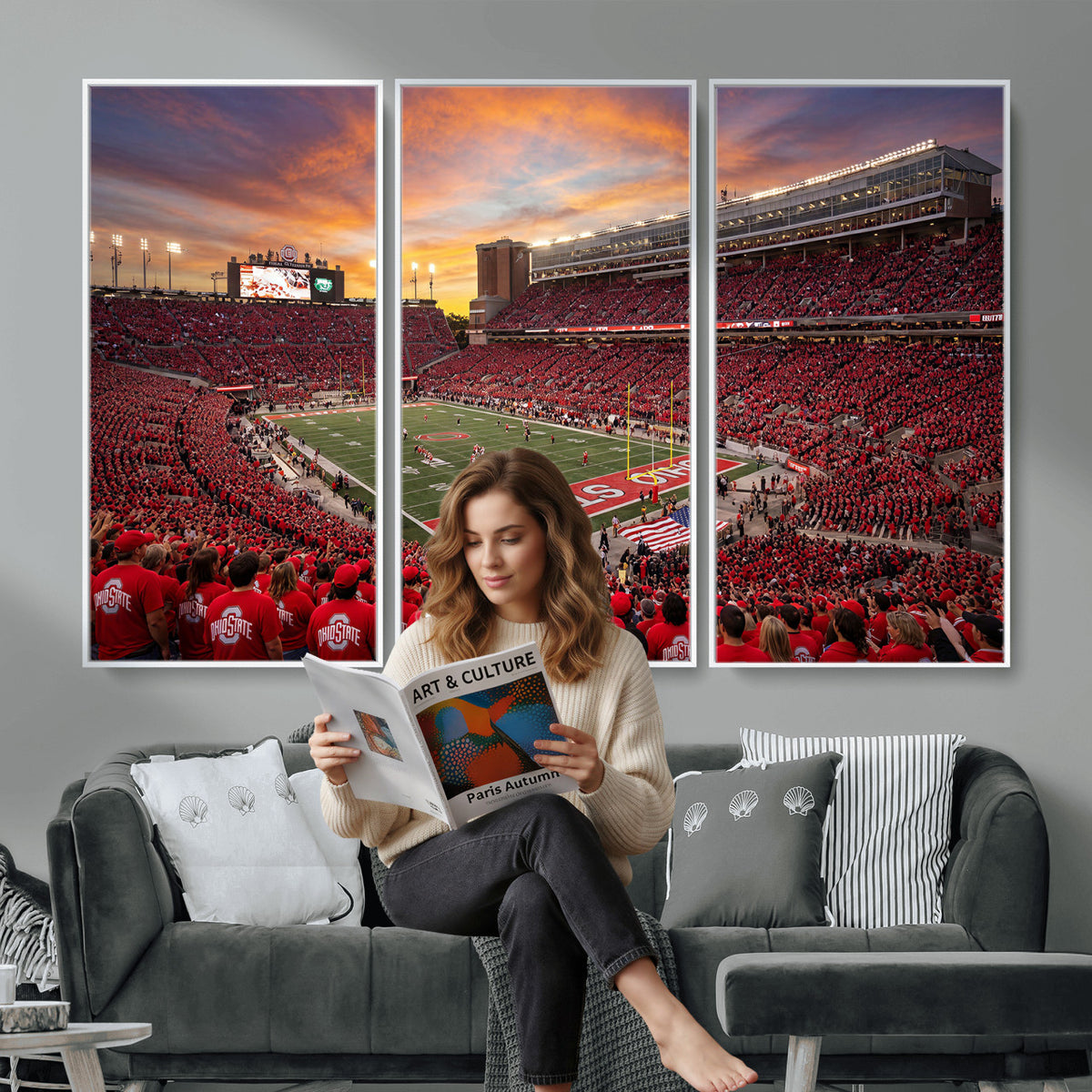 73119077-MGV-CV-36X24 - Stadium Wall Art Canvas Print