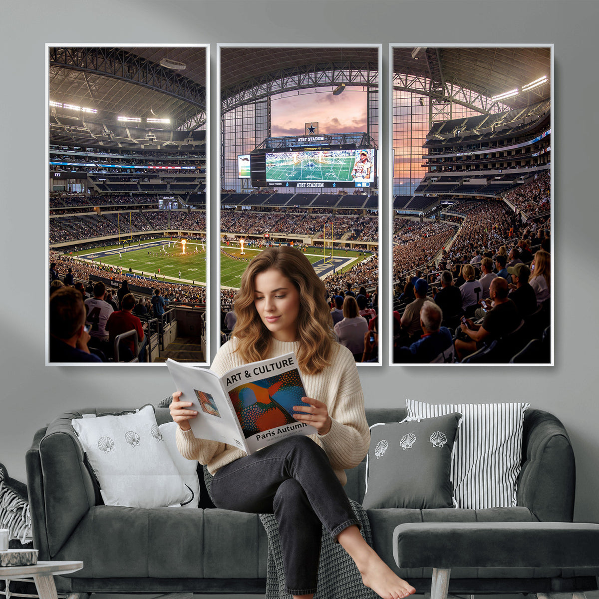 61524160-MGV-CV-36X24 - Stadium Wall Art Canvas Print