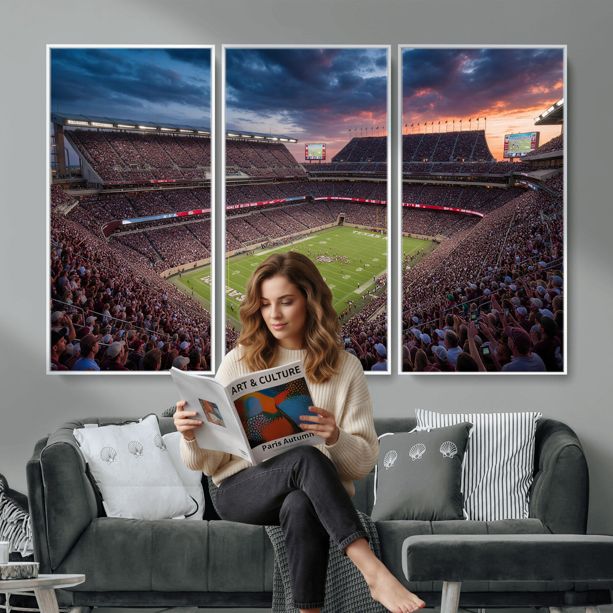 55475837-MGV-CV-36X24 - Stadium Wall Art Canvas Print