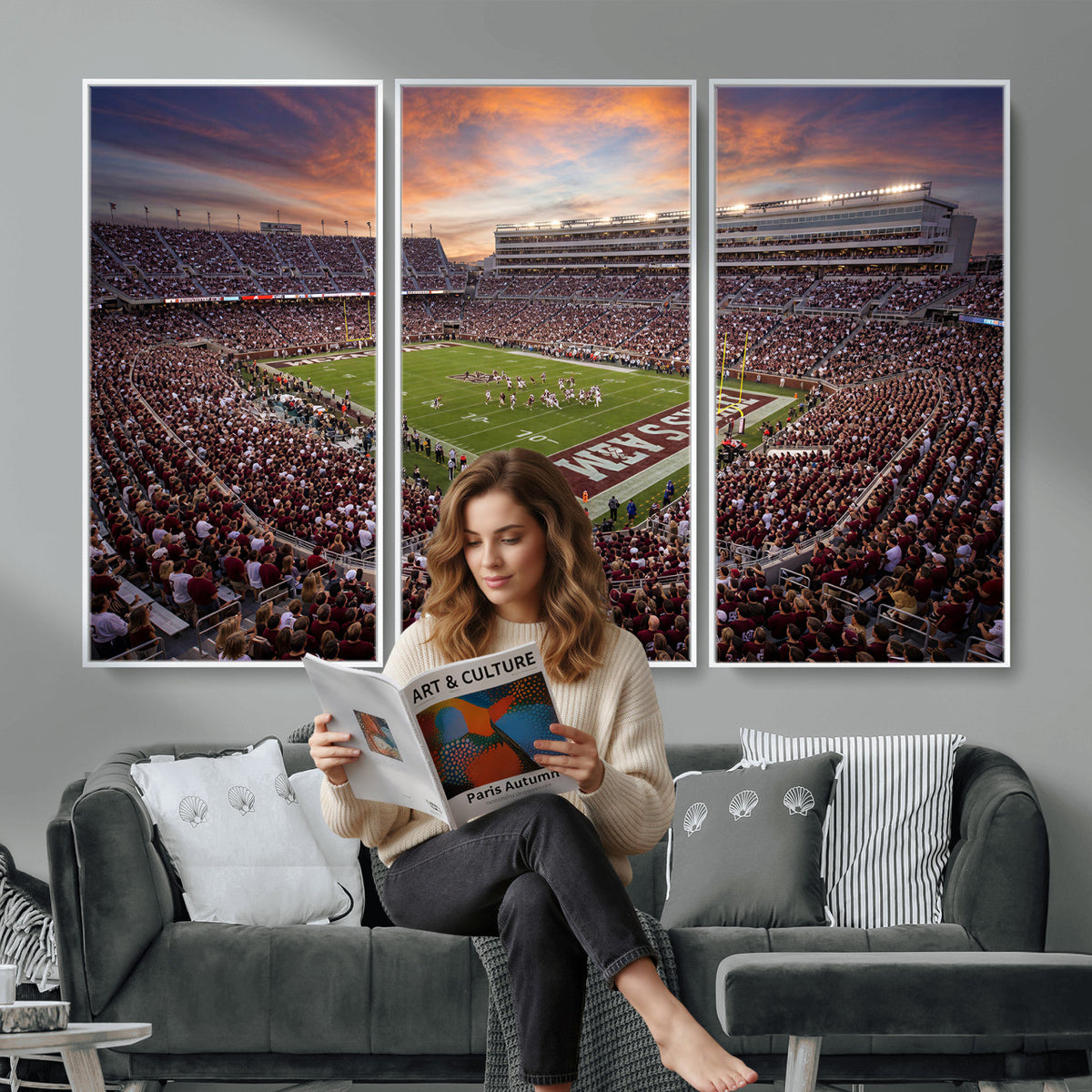 66624578-MGV-CV-36X24 - Stadium Wall Art Canvas Print