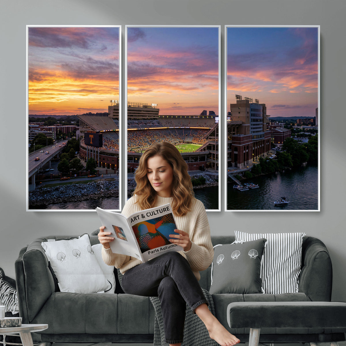 61093642-MGV-CV-36X24 - Stadium Wall Art Canvas Print