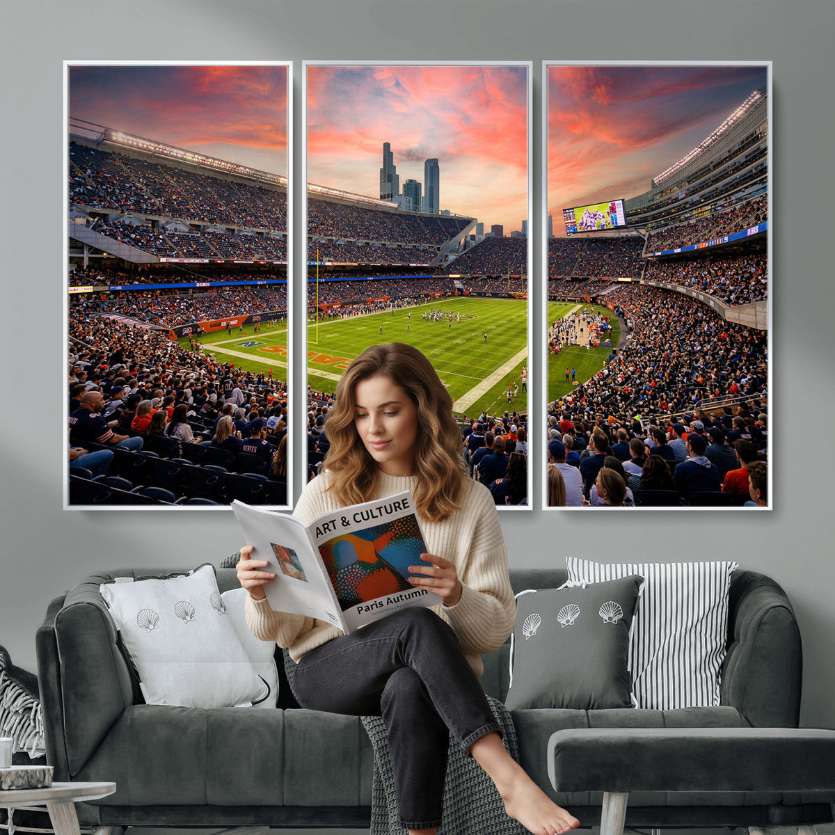 38873544-MGV-CV-36X24 - Stadium Wall Art Canvas Print