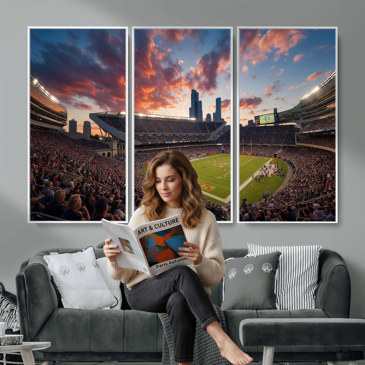 21104528-MGV-CV-36X24 - Stadium Wall Art Canvas Print