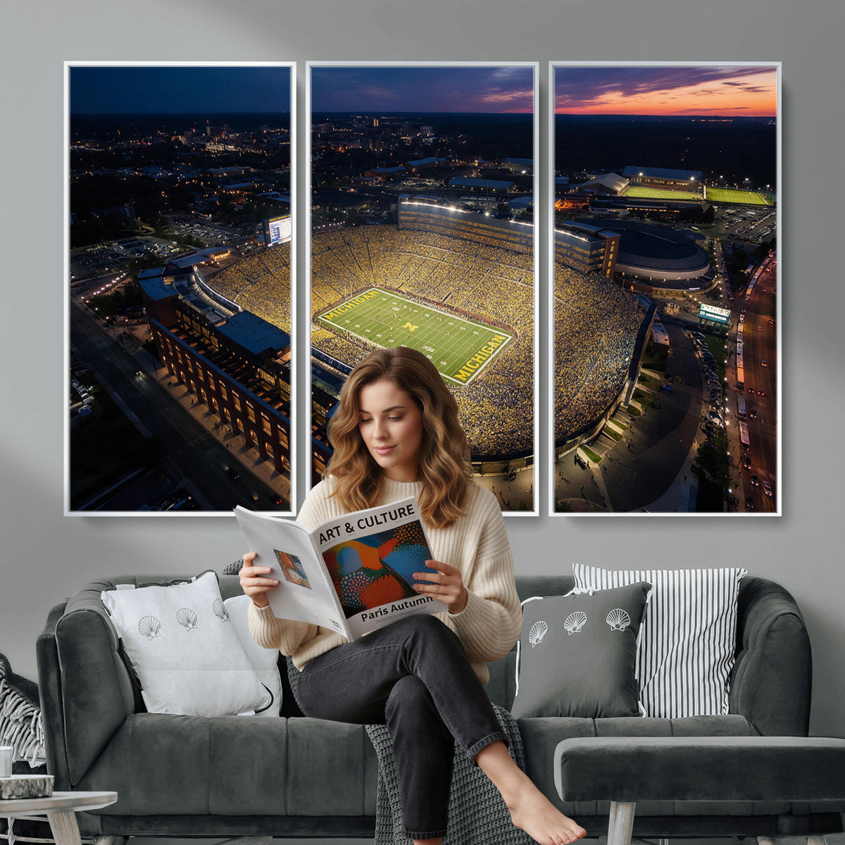 61127284-MGV-CV-36X24 - Stadium Wall Art Canvas Print
