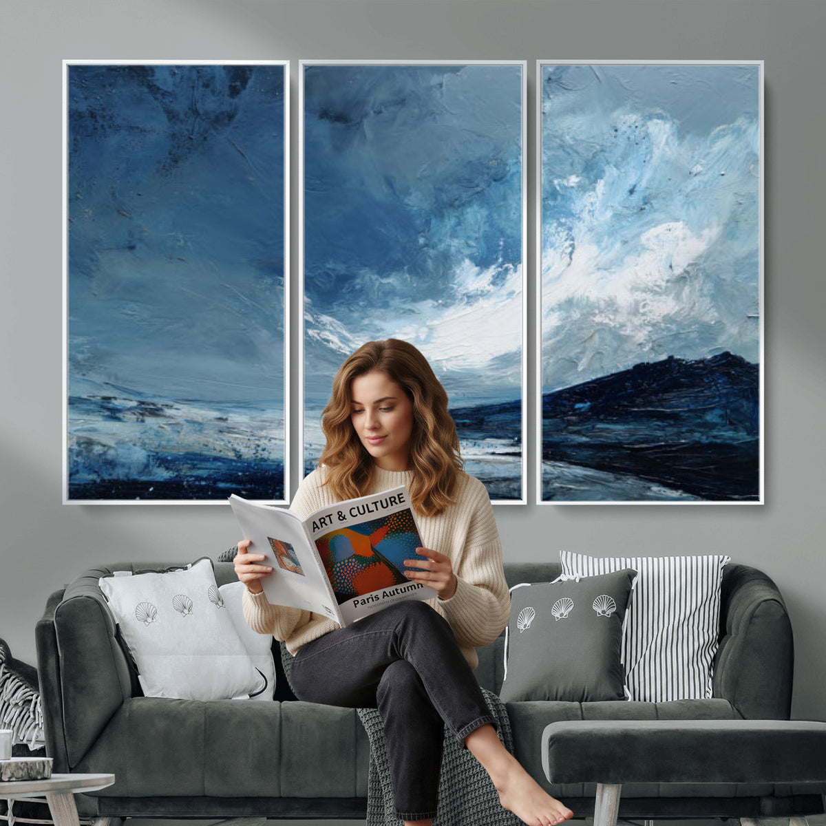 66685630-MGV-CV-36X24 - Extra Large Abstract Wall Art Canvas Print