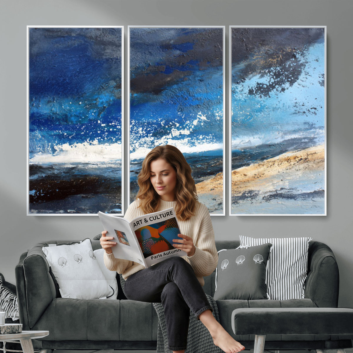 72157369-MGV-CV-36X24 - Extra Large Abstract Wall Art Canvas Print