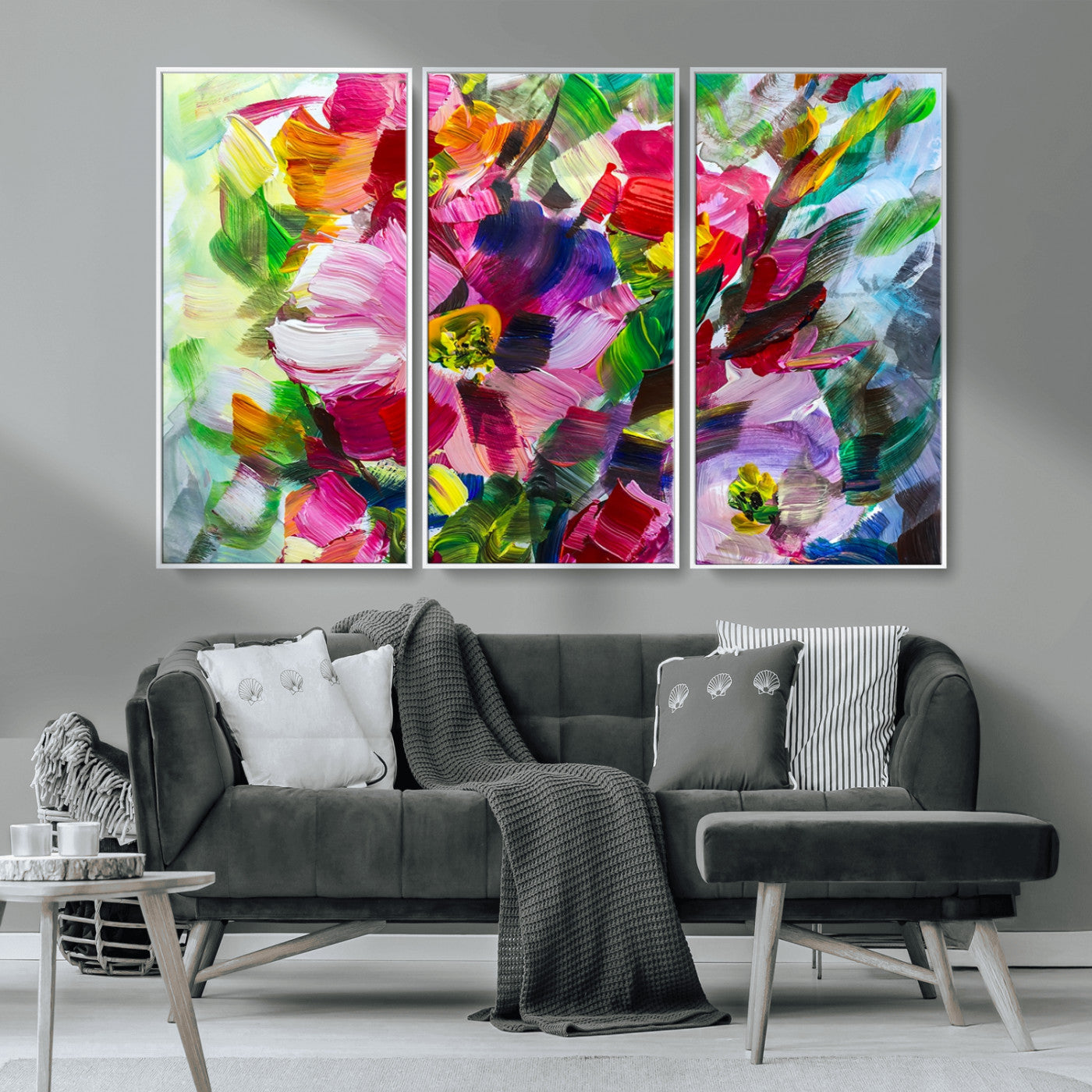 MGV-FC-48X32-3P - Oil Flower Abstract Canvas Print