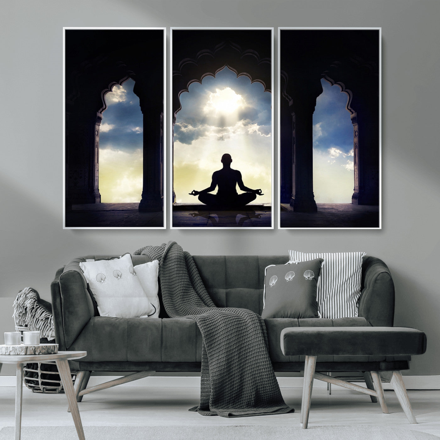 MGV-FC-48X32-3P - Women and Yoga Wall Art Canvas Print
