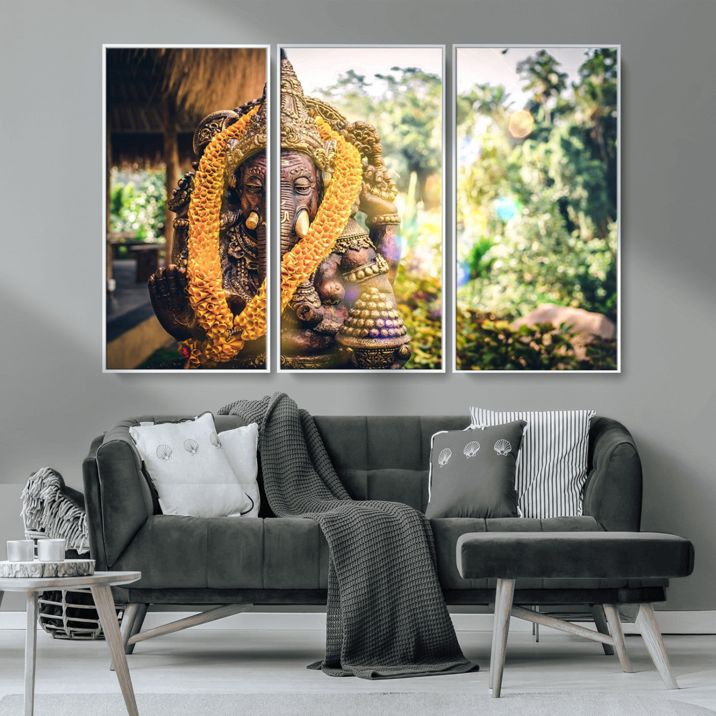 MGV-FC-48X32-3P - Hinduism Statue Wall Art Canvas Print