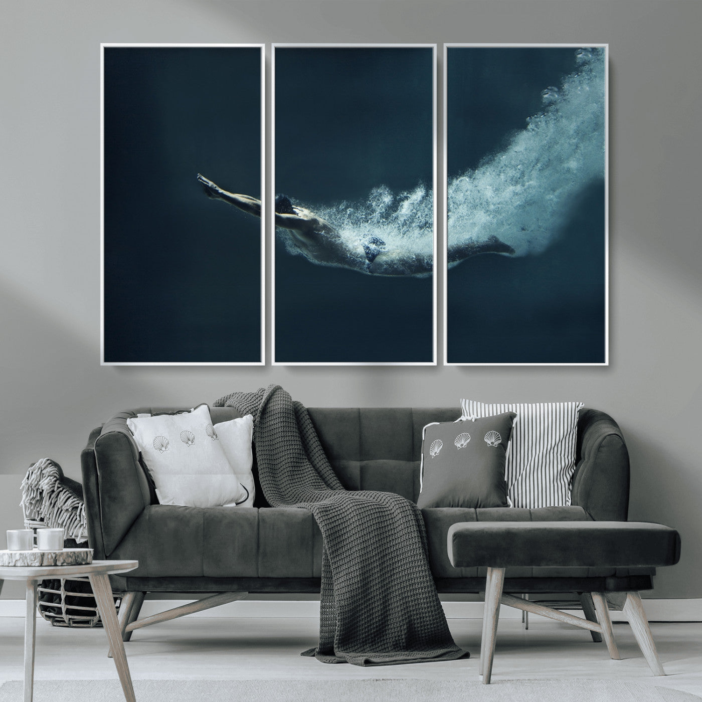 MGV-FC-48X32-3P - Swimmer Wall Art Canvas Print