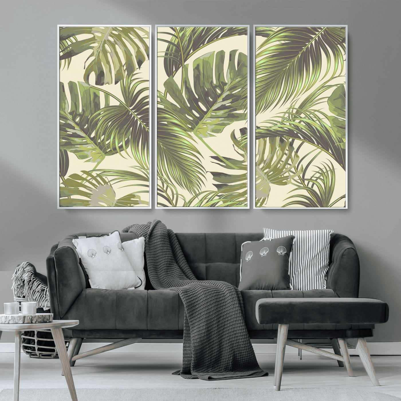 MGV-FC-48X32-3P - Palm Leaves Canvas Print