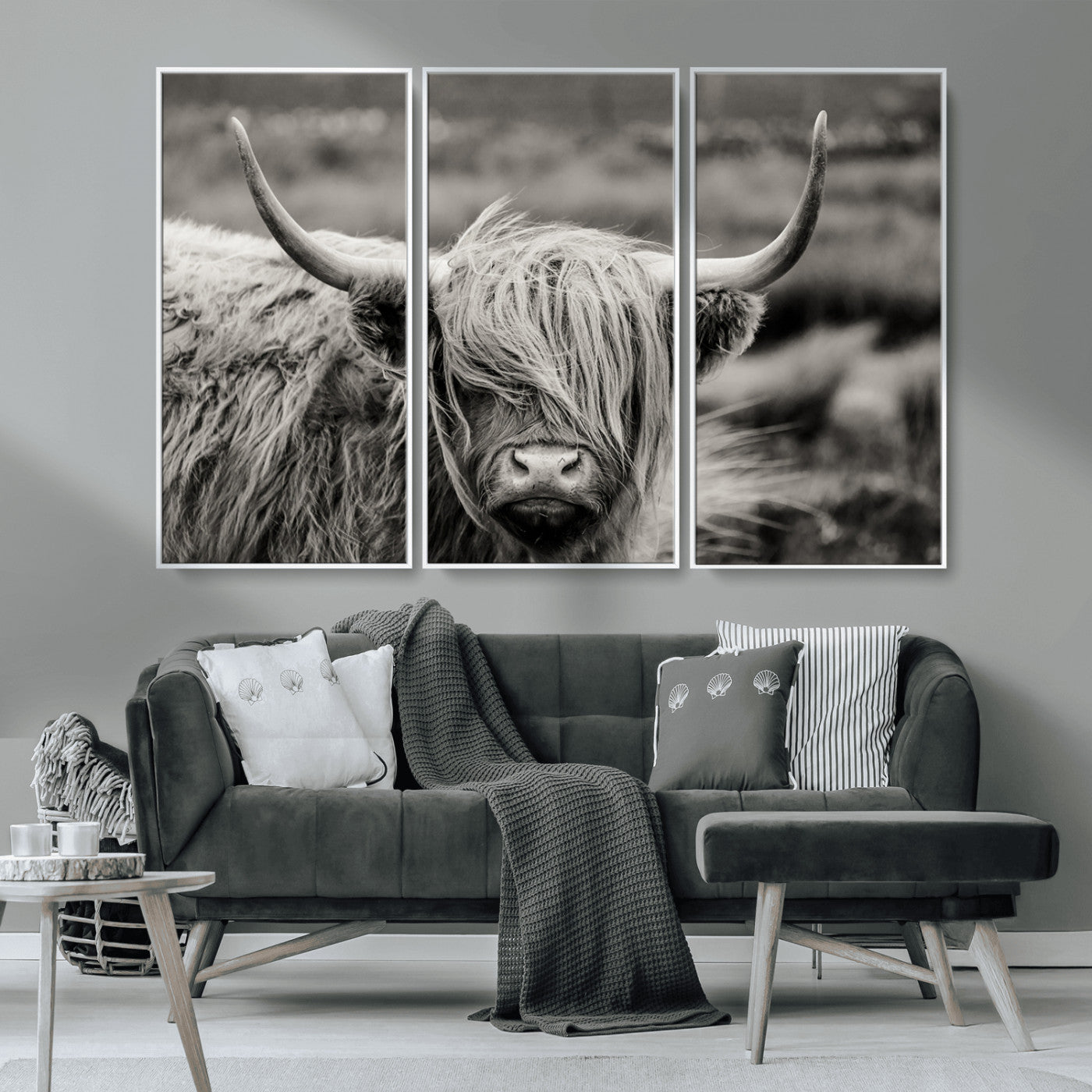 MGV-FC-48X32-3P - Cow Focus Canvas Wall Art Print
