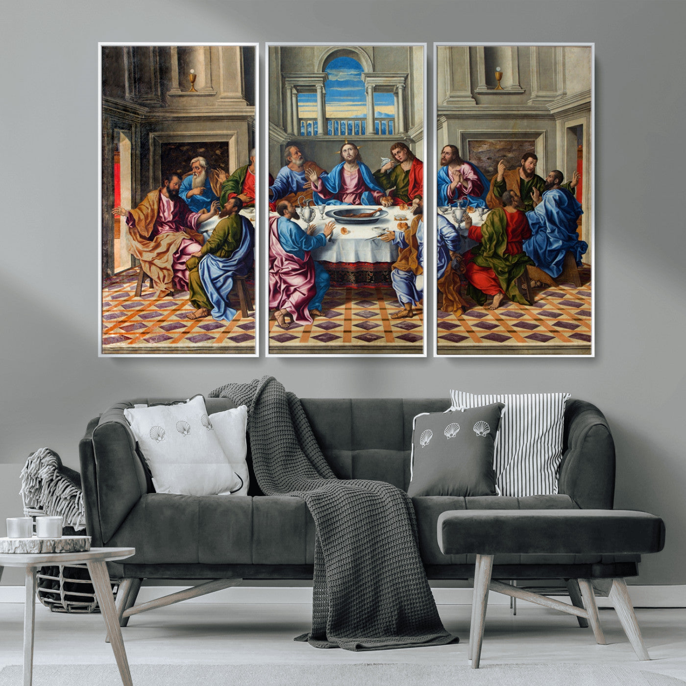 MGV-FC-48X32-3P - The Last Supper Multi Panel Canvas Wall Art