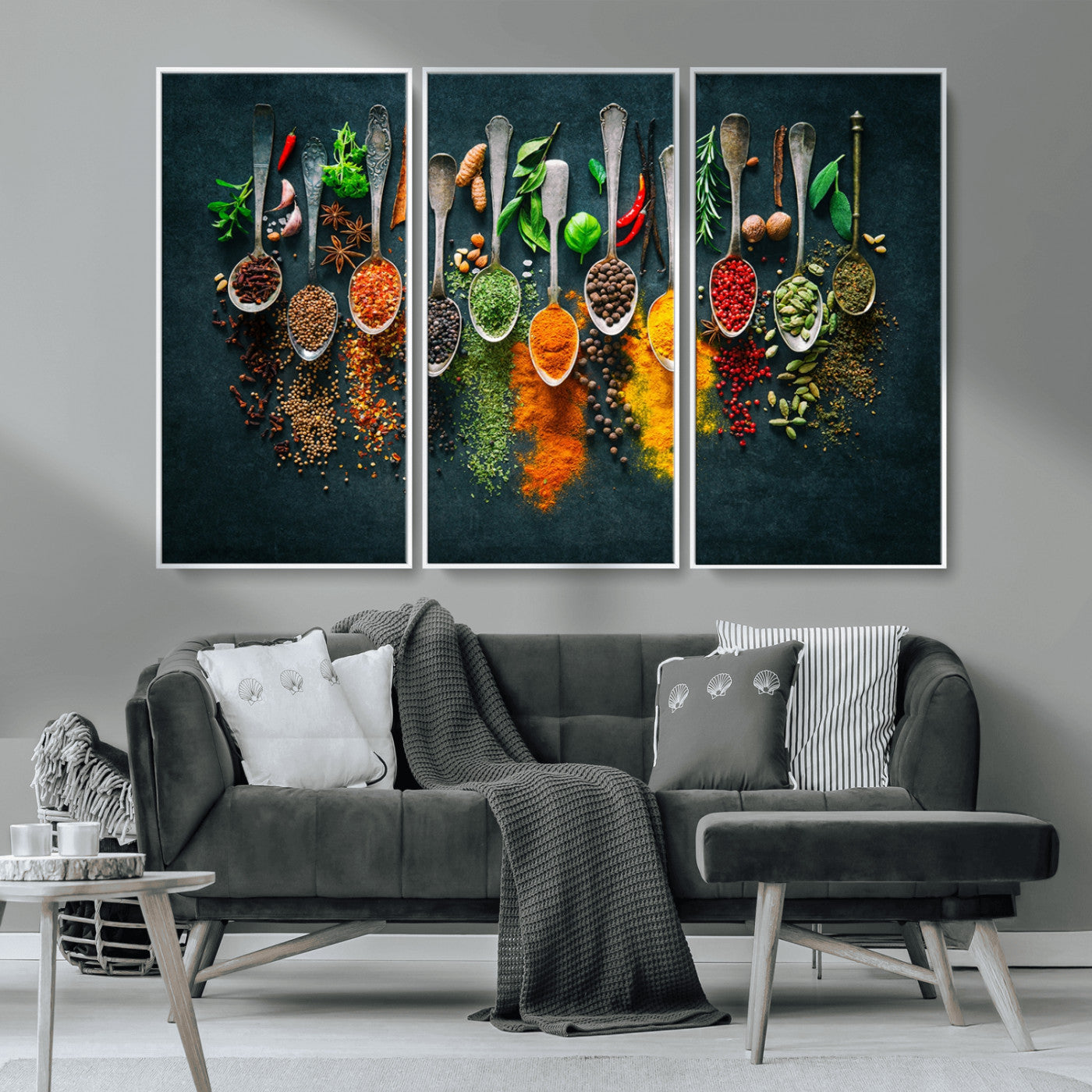 MGV-FC-48X32-3P - Herbs and Spices Kitchen Wall Art Canvas Print