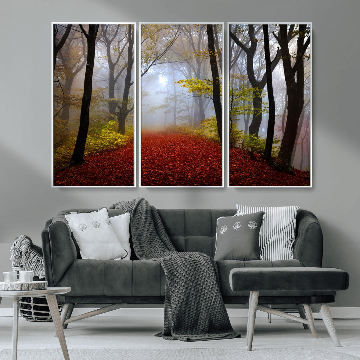 MGV-FC-48X32-3P - Foggy Forest Wall Art Landscape Canvas Print