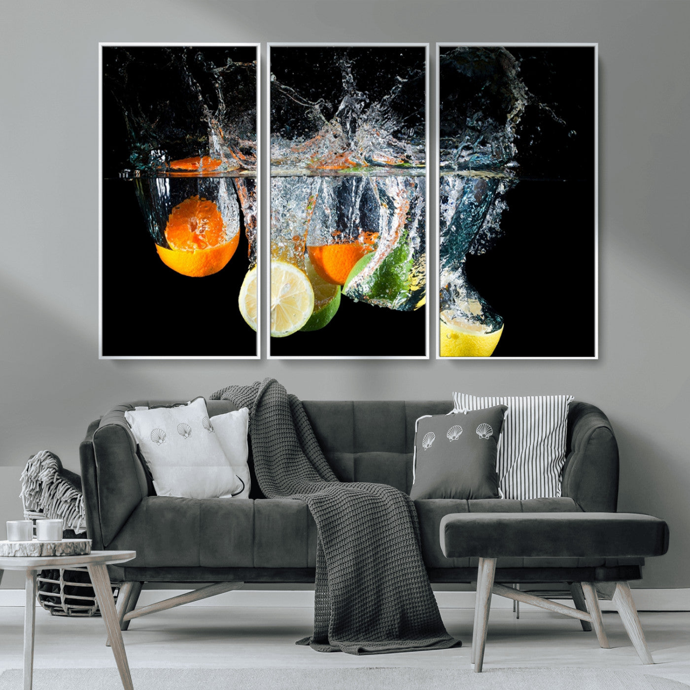 MGV-FC-48X32-3P - Kitchen Wall Art, Kitchen Fruits Art Canvas Print