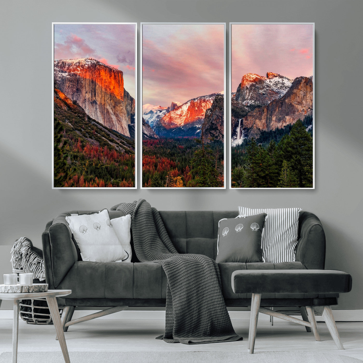 MGV-FC-48X32-3P - Yosemite Half Dome Wall Art Canvas Print El Capitan