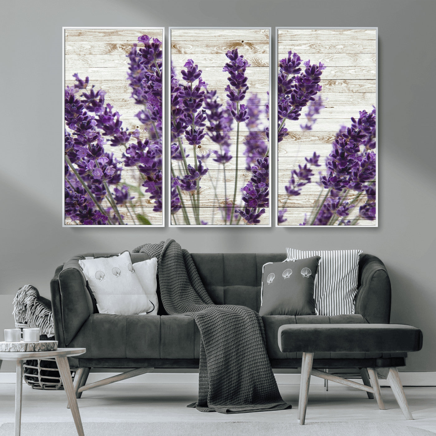 MGV-FC-48X32-3P - Lavender Canvas Wall Art Flower Print