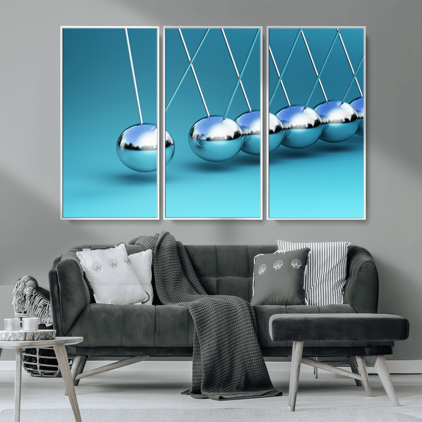MGV-FC-48X32-3P - Wall Art Newton's Cradle Canvas Print, Framed Newton Cradle Canvas Print