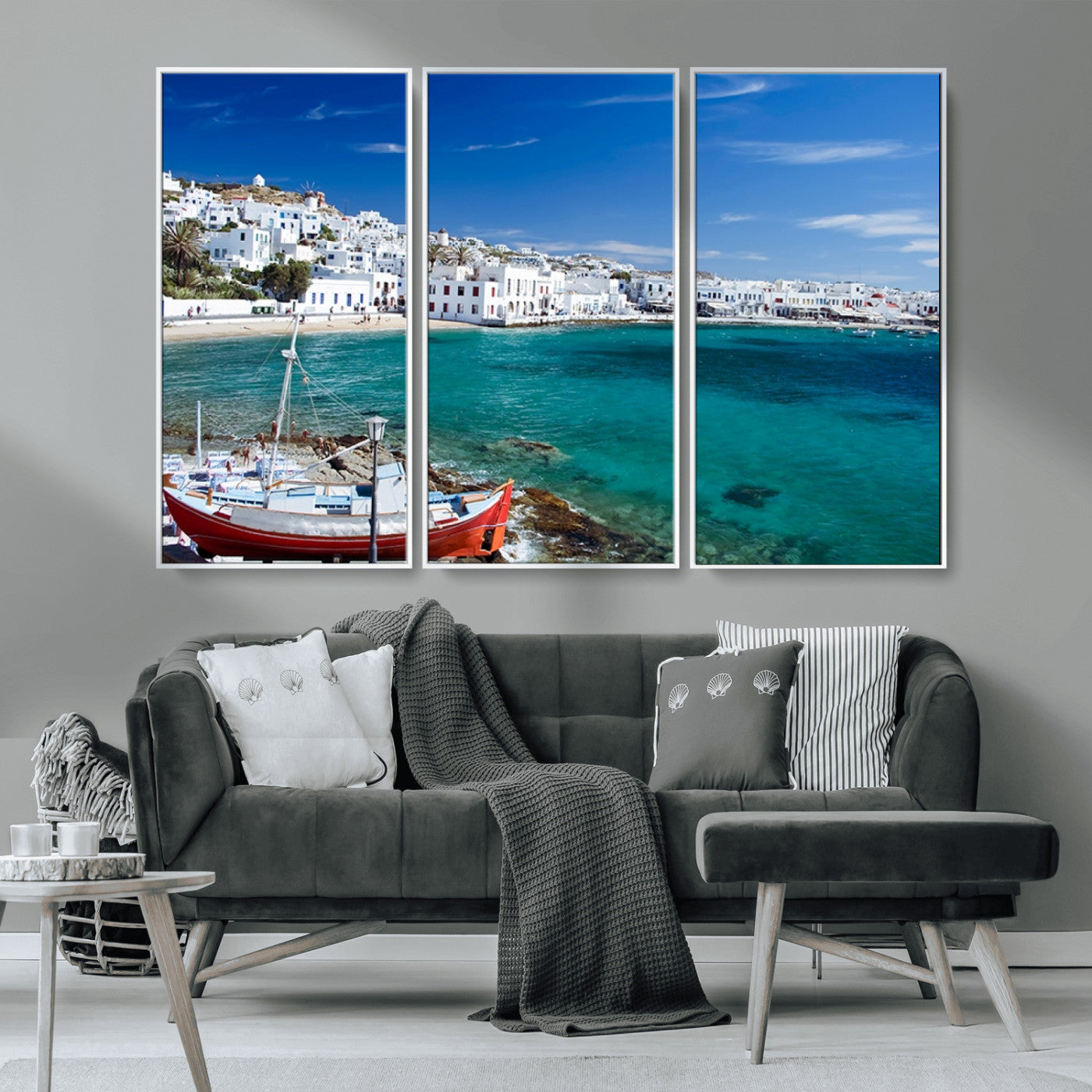 MGV-FC-48X32-3P - Santorini Wall Art Canvas Print