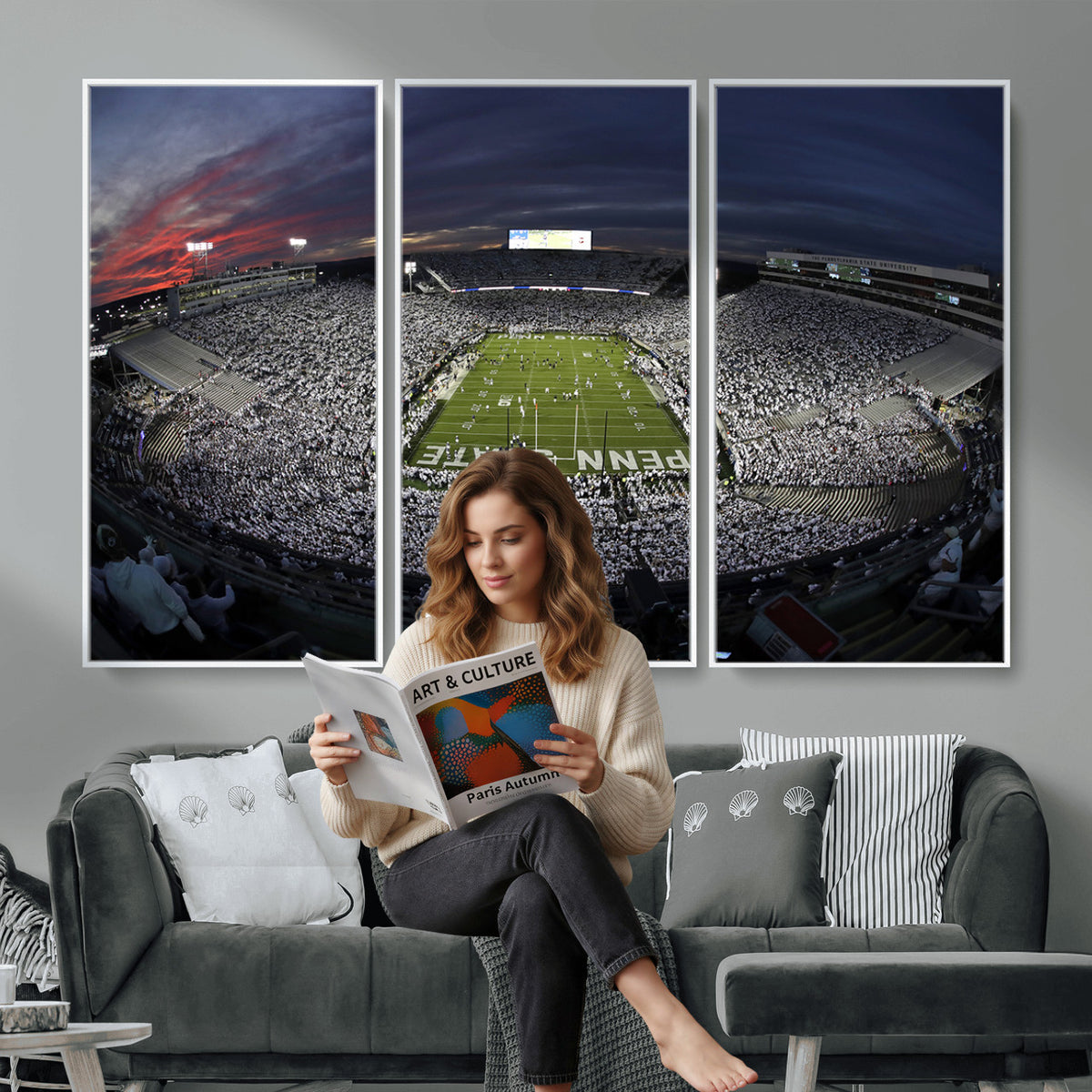 59877-MGV-CV-36X24 - Penn State University Nittany Lions Football Team Print