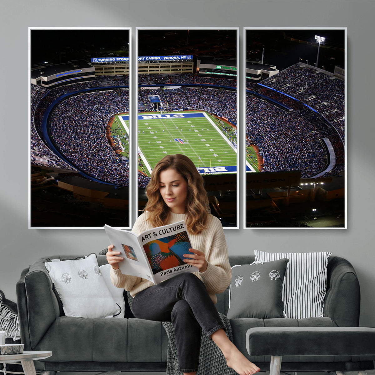 19030-MGV-CV-36X24 - Buffalo Bills NFL Football Team Print, Highmark Stadium