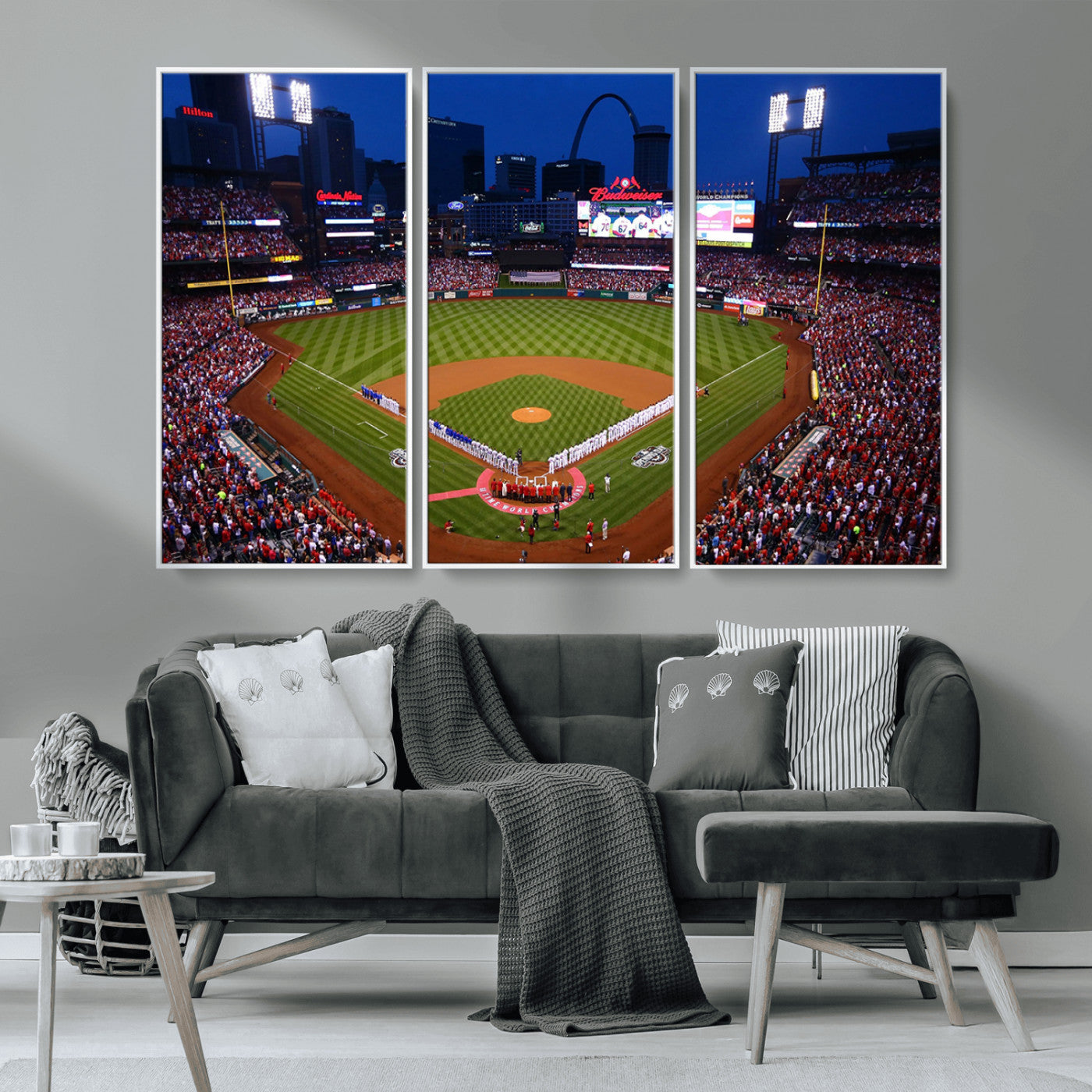MGV-FC-48X32-3P - St. Louis Cardinals Baseball Team Print - Busch Stadium Wall Art Canvas Print