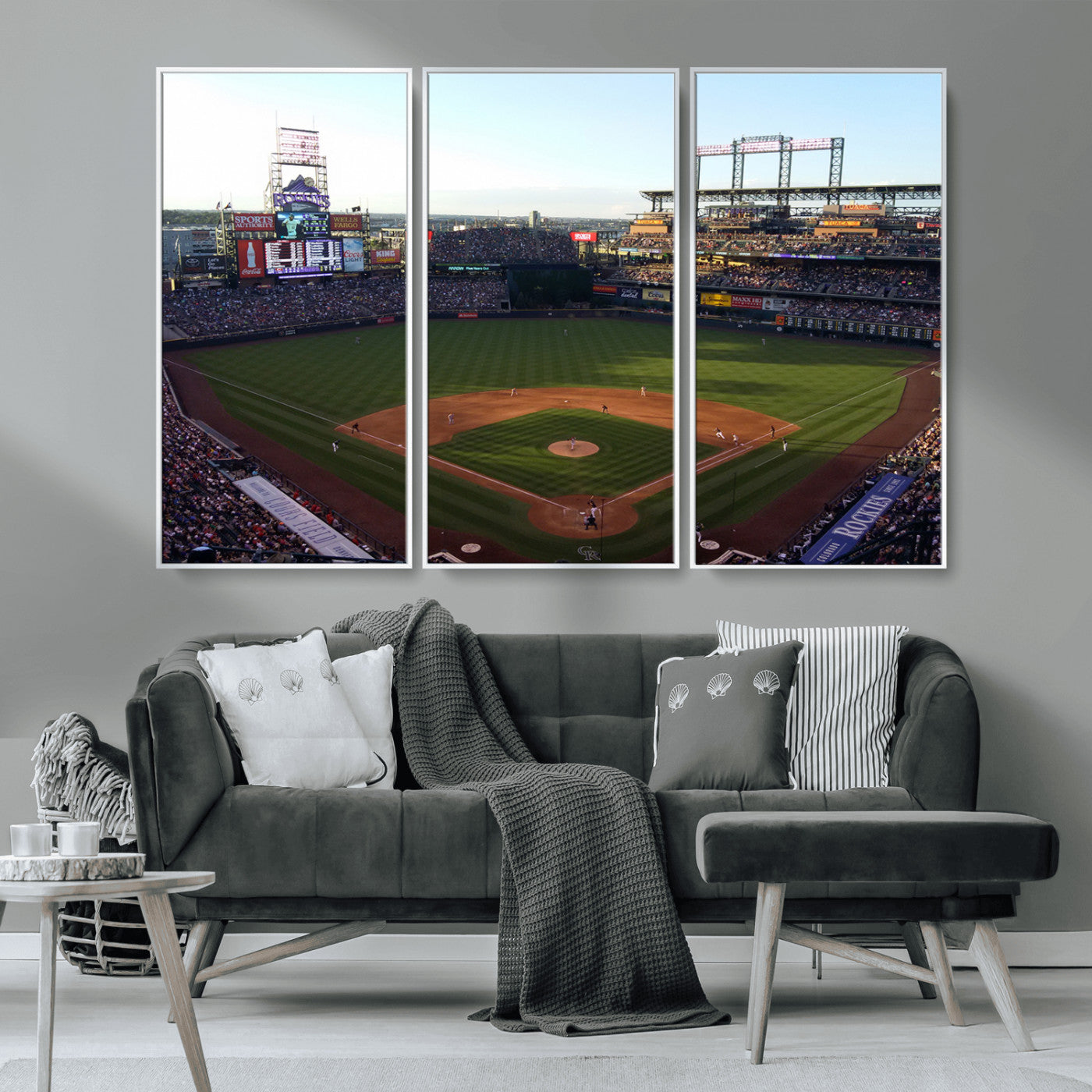 MGV-FC-48X32-3P - Colorado Rockies Coors Field Wall Art Canvas Print - MLB Baseball Stadium