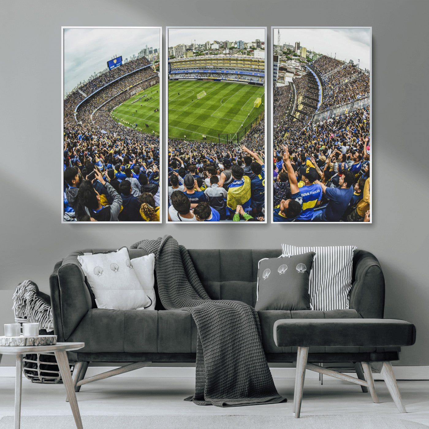 MGV-FC-48X32-3P - Boca Juniors Soccer Team Print Wall Art - Buenos Aires Bombonera Stadium Canvas Print